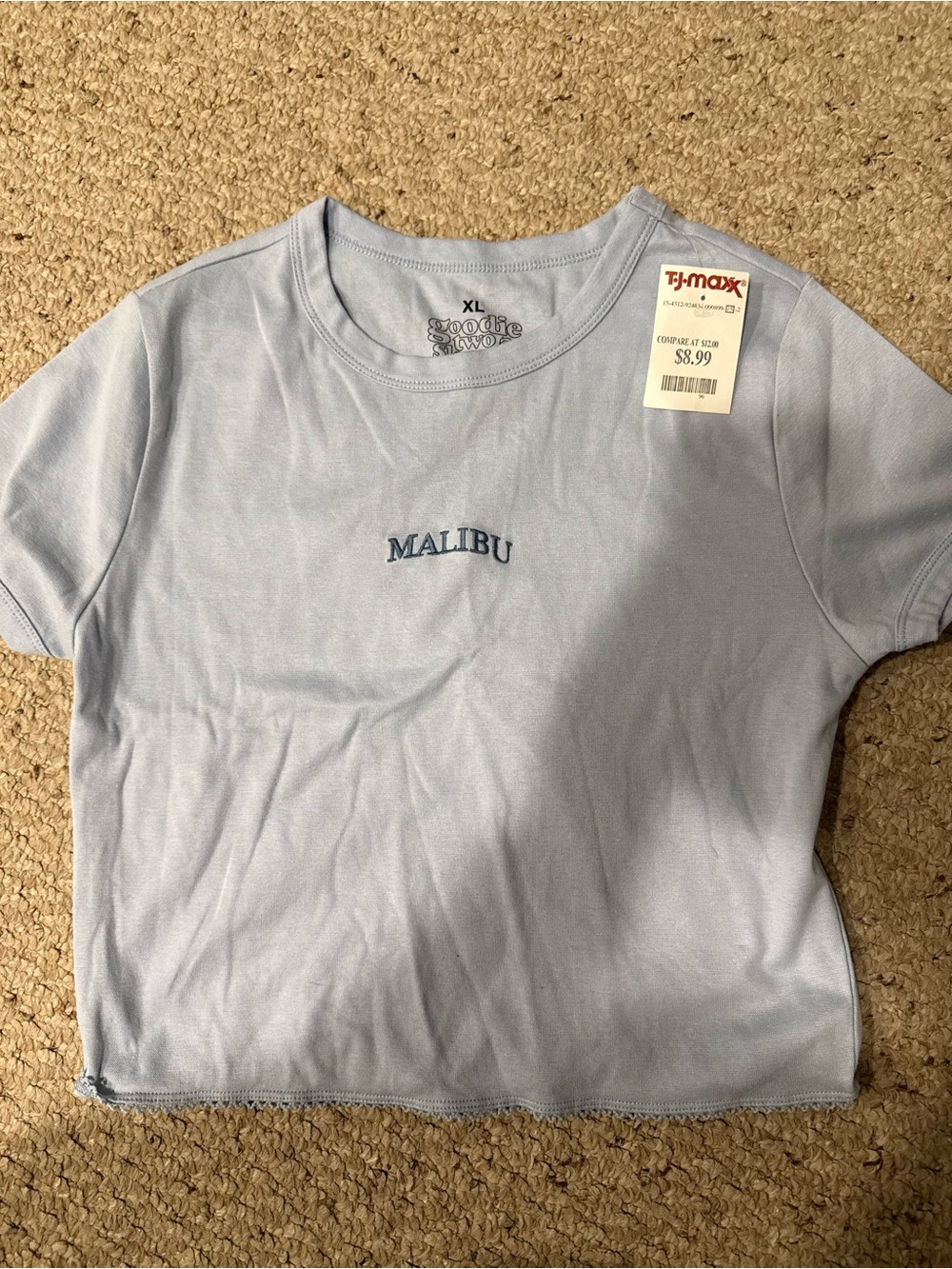 Light Blue 'MALIBU' Short Sleeve Kids Tee - Unbranded